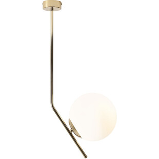 Lampa sufitowa szklana kula Gallia 64cm biało-złota Aldex