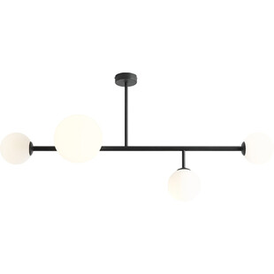 Lampa sufitowa szklane kule Dione IV 117cm biało-czarna Aldex