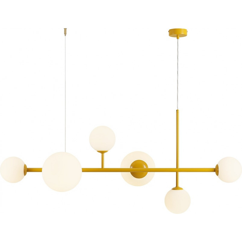 Lampa wisząca Dione biała Aldex | Szklane kule 130cm