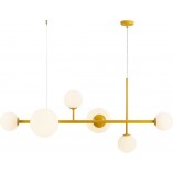Lampa wisząca Dione biała Aldex | Szklane kule 130cm