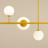 Lampa wisząca Dione biała Aldex | Szklane kule 130cm