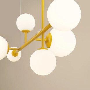 Lampa wisząca Dione biała Aldex | Szklane kule 130cm