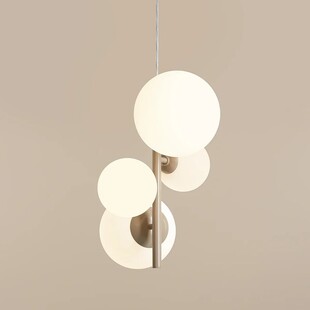 Lampa wisząca Bloom Aldex - 4 szklane kule, biała | Sklep Lamp