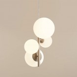 Lampa wisząca Bloom Aldex - 4 szklane kule, biała | Sklep Lamp
