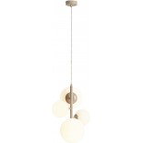 Lampa wisząca Bloom Aldex - 4 szklane kule, biała | Sklep Lamp