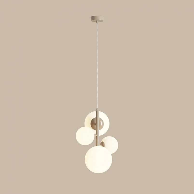 Lampa wisząca Bloom Aldex - 4 szklane kule, biała | Sklep Lamp
