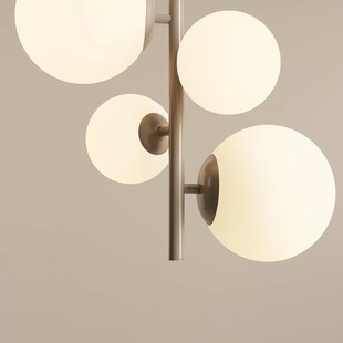 Lampa wisząca Bloom Aldex - 4 szklane kule, biała | Sklep Lamp