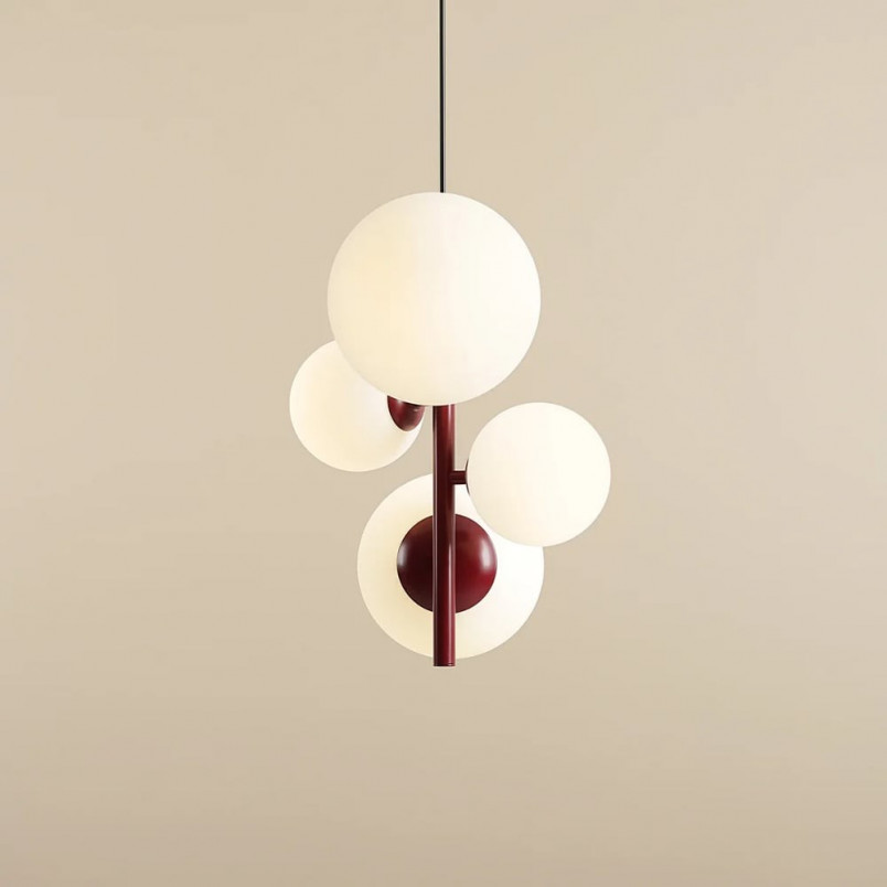 Lampa wisząca Bloom Red Wine - Aldex | 4 kule, biała