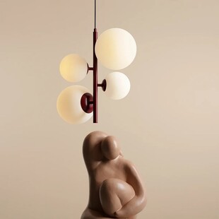 Lampa wisząca Bloom Red Wine - Aldex | 4 kule, biała