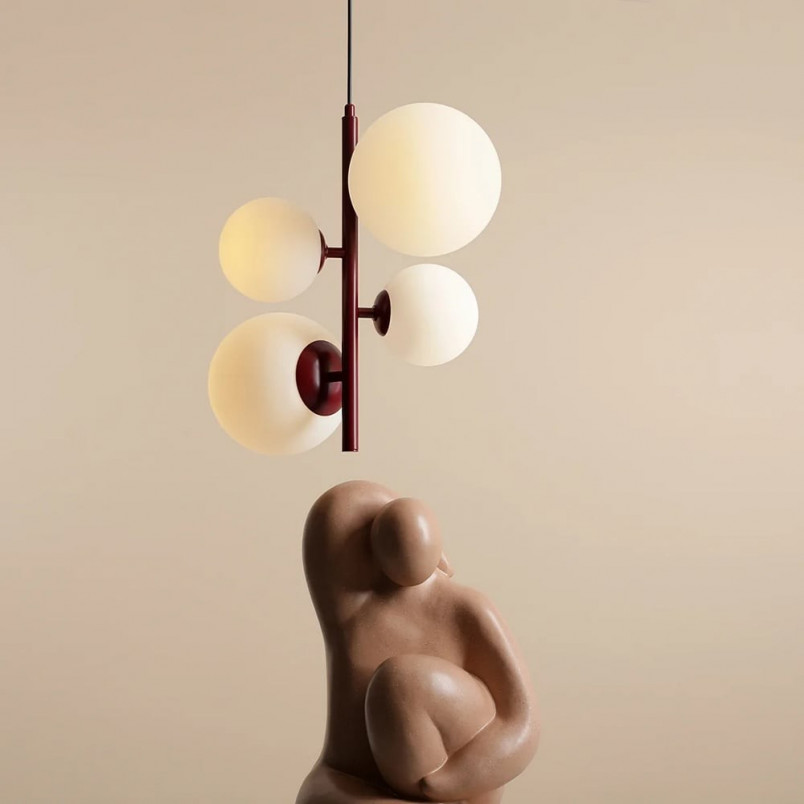Lampa wisząca Bloom Red Wine - Aldex | 4 kule, biała