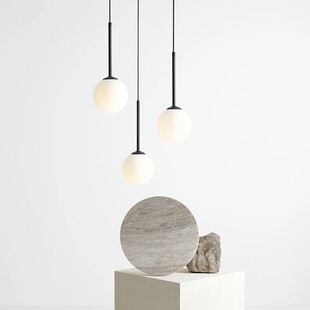 Lampa wisząca 3 kule biało-czarna Aldex Bosso Black Ring 44cm