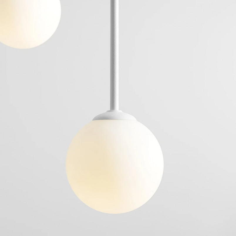 Lampa wisząca biała Aldex Bosso - 3 kule szklane | Sklep z lampami