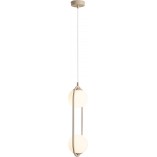 Lampa Wisząca Riva Beige | 2 Szkalne Kule | Aldex