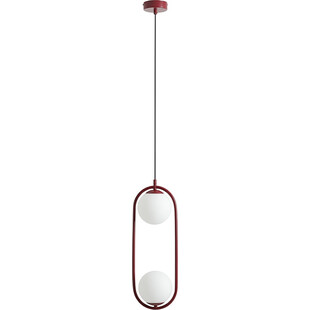 Lampa wisząca Riva Red Wine - szkło biało-czerwone | Aldex