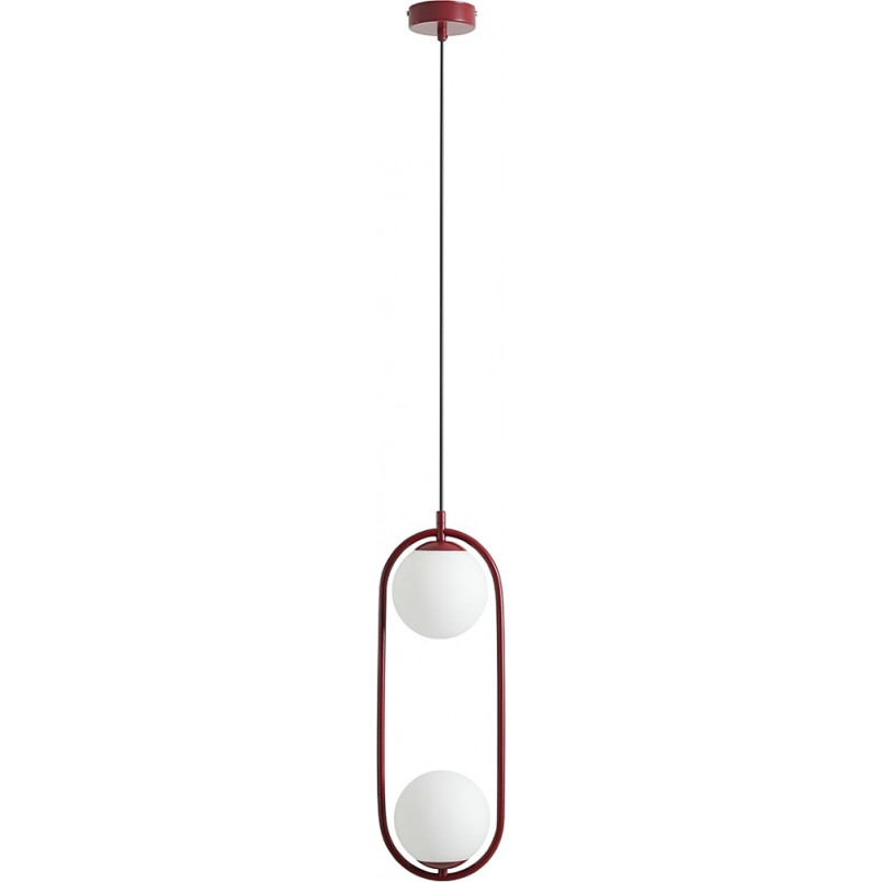 Lampa wisząca Riva Red Wine - szkło biało-czerwone | Aldex