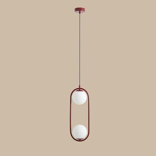 Lampa wisząca Riva Red Wine - szkło biało-czerwone | Aldex