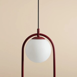 Lampa wisząca Riva Red Wine - szkło biało-czerwone | Aldex