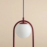 Lampa wisząca Riva Red Wine - szkło biało-czerwone | Aldex
