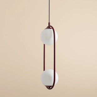 Lampa wisząca Riva Red Wine - szkło biało-czerwone | Aldex