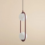 Lampa wisząca Riva Red Wine - szkło biało-czerwone | Aldex