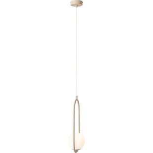 Lampa wisząca Riva - Szklana kula Aldex | Biało-beżowa