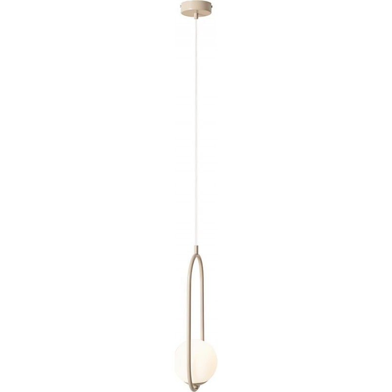 Lampa wisząca Riva - Szklana kula Aldex | Biało-beżowa