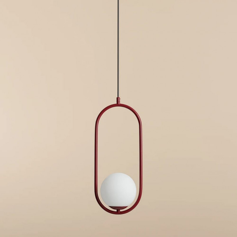 Lampa wisząca Riva Red Wine - Aldex | Szkło, Biało-Czerwona