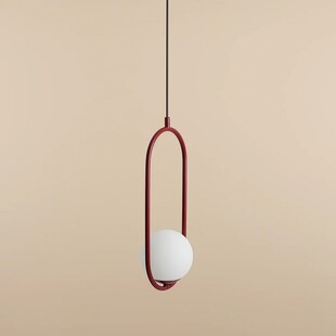 Lampa wisząca Riva Red Wine - Aldex | Szkło, Biało-Czerwona