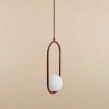 Lampa wisząca Riva Red Wine - Aldex | Szkło, Biało-Czerwona