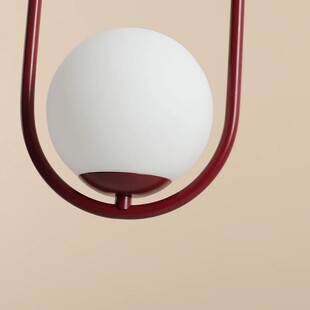 Lampa wisząca Riva Red Wine - Aldex | Szkło, Biało-Czerwona