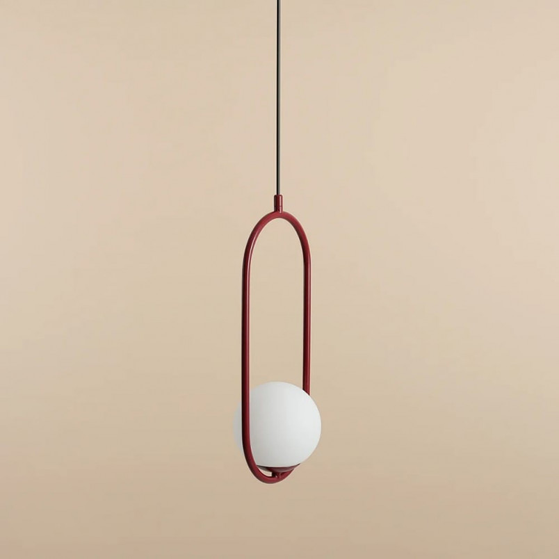 Lampa wisząca Riva Red Wine - Aldex | Szkło, Biało-Czerwona