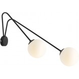 Kinkiet podwójny szklany Holm Large biało-czarny Aldex | Sklep Lamp