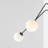 Kinkiet podwójny szklany Holm Large biało-czarny Aldex | Sklep Lamp