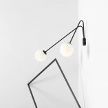 Kinkiet podwójny szklany Holm Large biało-czarny Aldex | Sklep Lamp