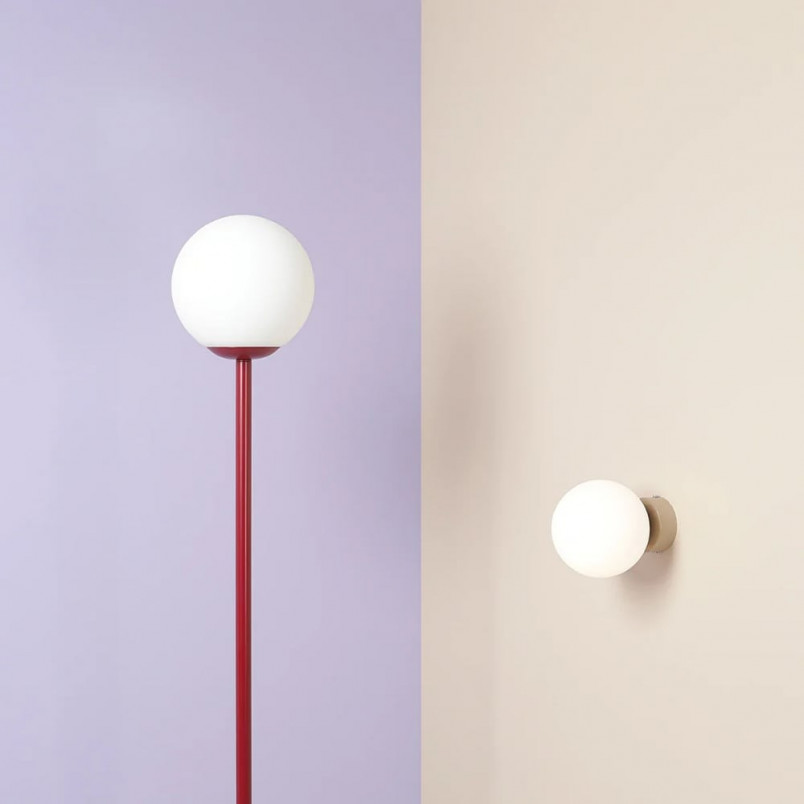 Lampa podłogowa szklana kula Pinne Colours - Aldex