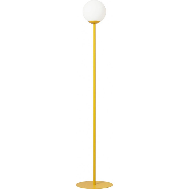 Lampa podłogowa szklana kula Aldex Pinne Colours - Musztardowa | Sklep Lamp
