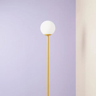 Lampa podłogowa szklana kula Aldex Pinne Colours - Musztardowa | Sklep Lamp