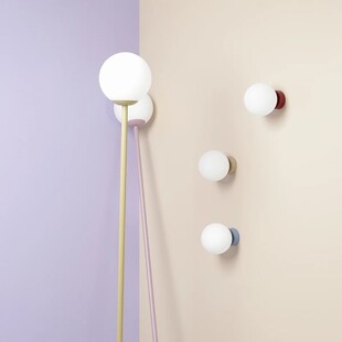 Lampa podłogowa szklana kula Pinne Colours - Aldex