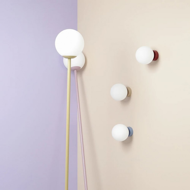Lampa podłogowa szklana kula Pinne Colours - Aldex