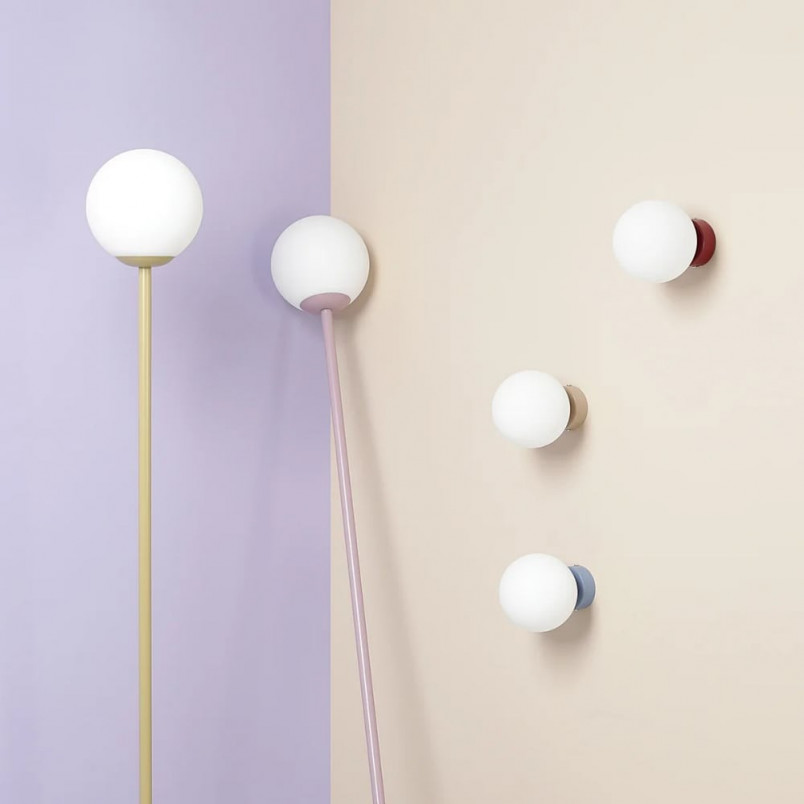 Lampa podłogowa szklana kula Pinne Colours - Aldex