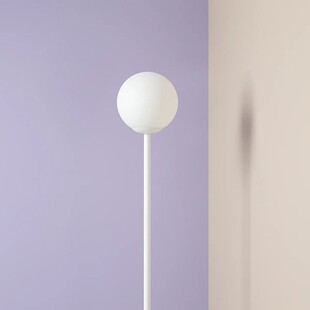 Lampa podłogowa szklana kula Pinne biała Aldex | Kup online