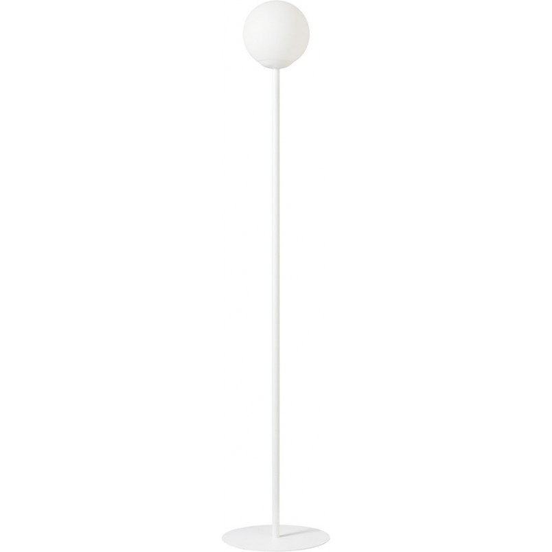 Lampa podłogowa szklana kula Pinne biała Aldex | Kup online