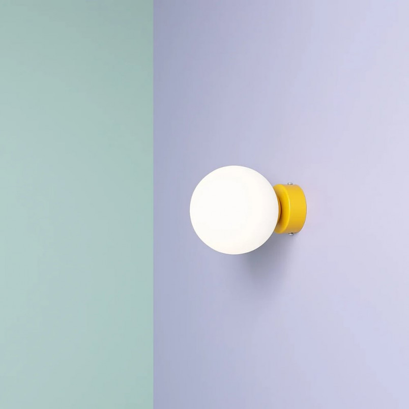 Kinkiet szklany Aldex Ball Colours - Biały | Retro Design