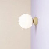 Kinkiet szklany Aldex Ball Colours Pistachio | Retro i nowoczesny