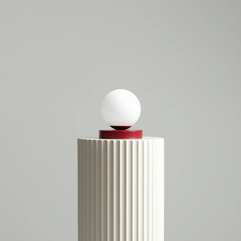 Lampa stołowa szklana Aldex Ball Colours Red Wine - Elegancki design