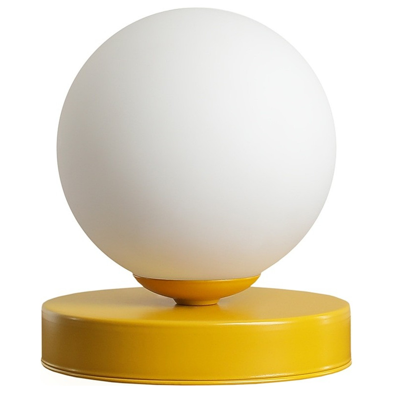 Lampa stołowa szklana Aldex Ball Colours S - Musztardowa | Sklep