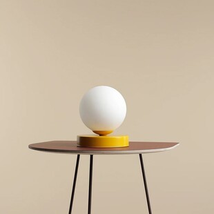 Lampa stołowa szklana Aldex Ball Colours S - Musztardowa | Sklep