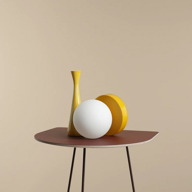Lampa stołowa szklana Aldex Ball Colours S - Musztardowa | Sklep