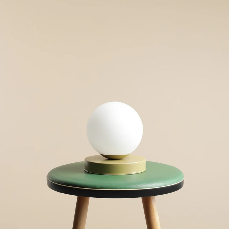 Lampa stołowa szklana Aldex Ball Colours S - Biała