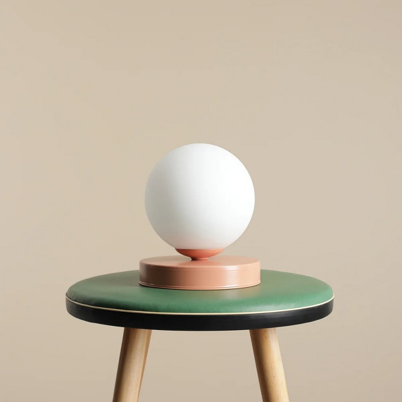 Lampa stołowa szklana Aldex Ball Colours S Coral - Stylowe oświetlenie